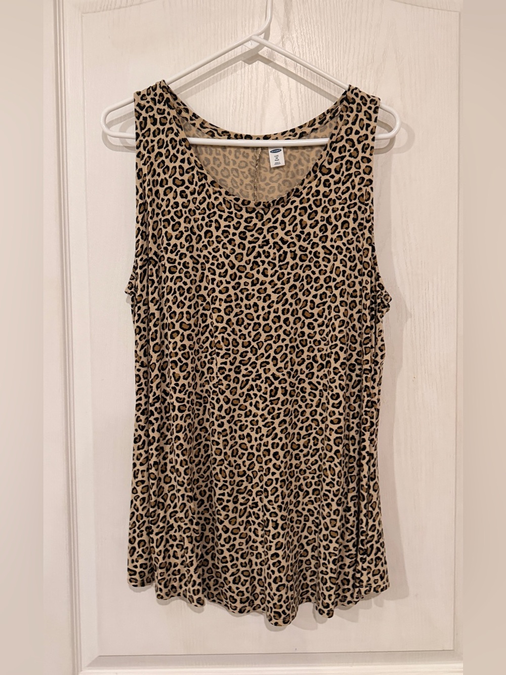 Old Navy Leopard Print Tank Top - Beige & Black
